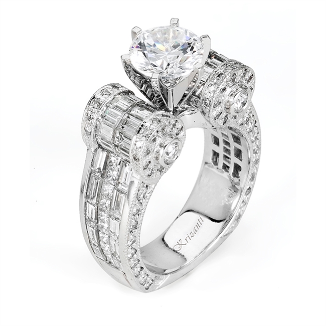 18KTW INVISIBLE SET ENGAGEMENT RING 4.53CT